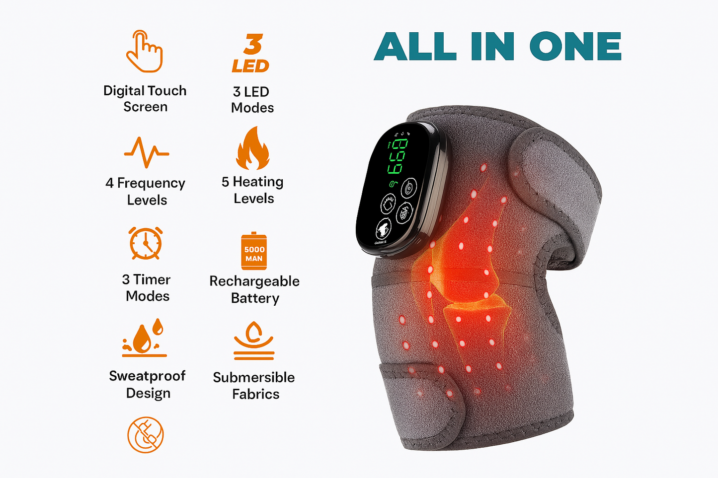 Infared Physiotherapy Red Light Joint Pad